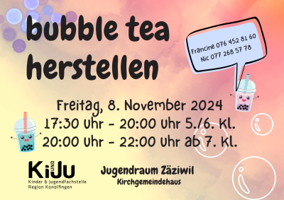 Bubble Tea ab 5. Klasse